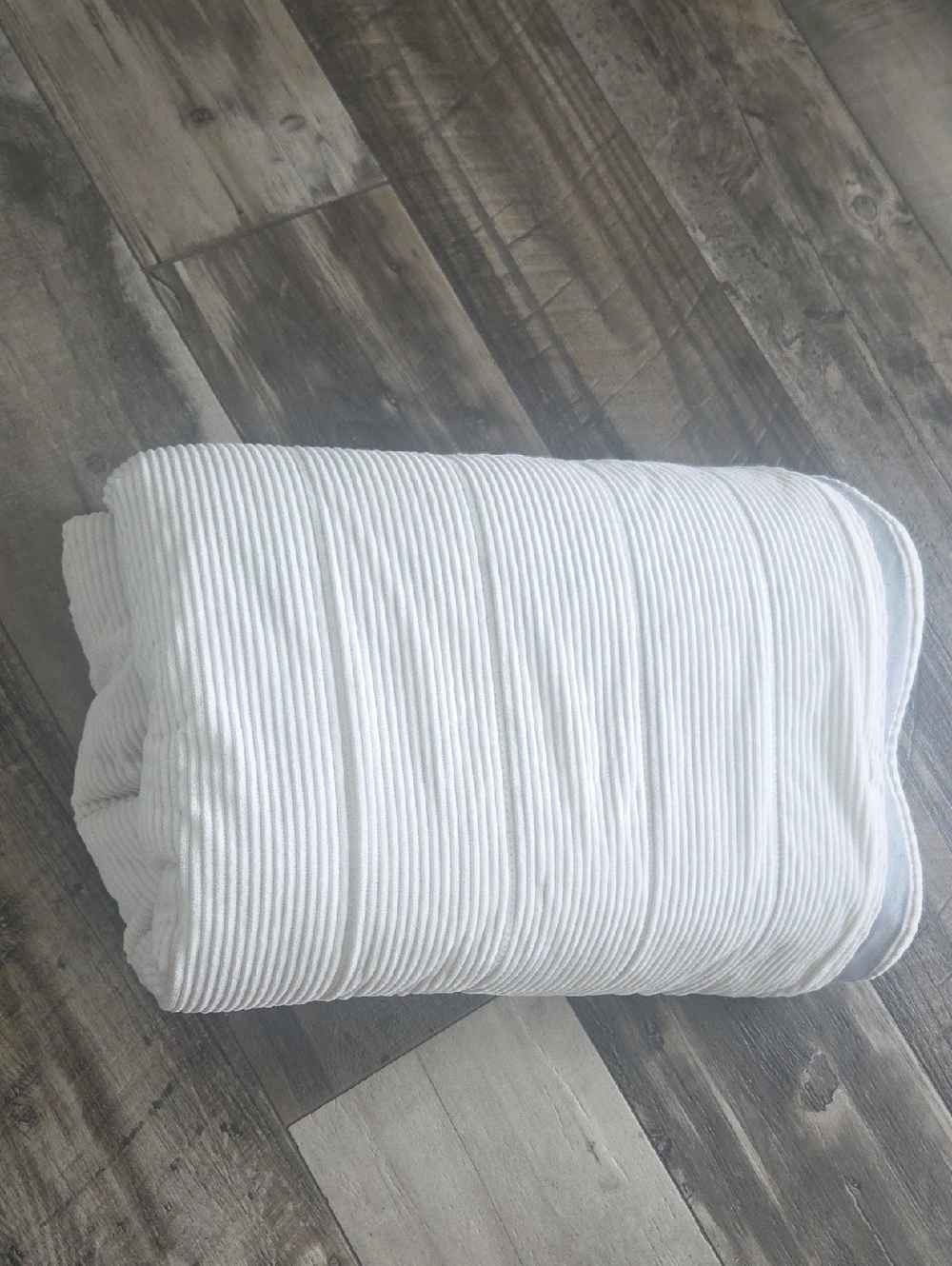 Mainstays Cordoroy Off White Ribbed Cotton Quilt Full/queen Size